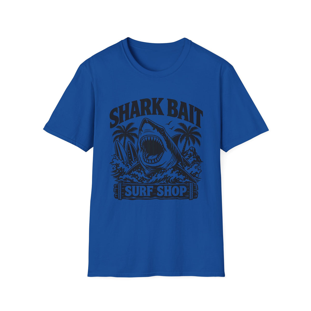 Shark Bait Surf Shop Gildan 64000 T-Shirt | Beach & Ocean Graphic Tee