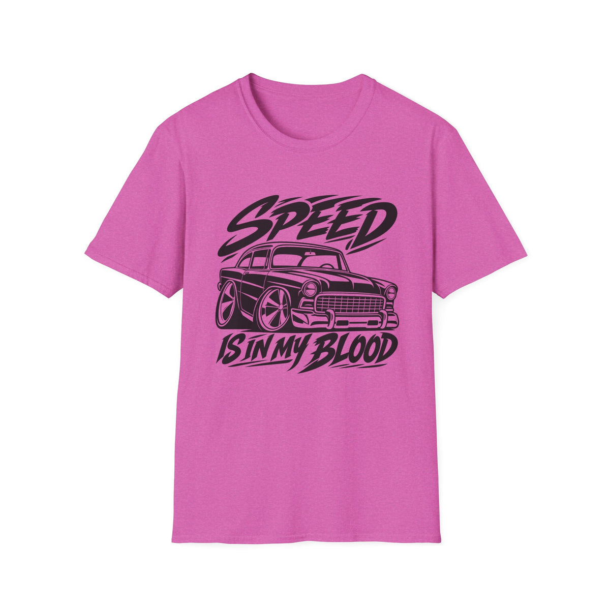Speed Is In My Blood Gildan 64000 T-Shirt | Classic 55 Chevy | The Design Vault