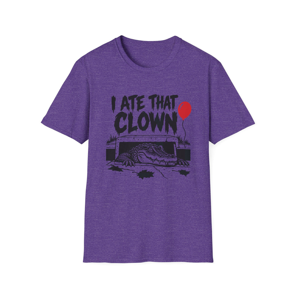 I Ate That Clown Gildan 64000 T-Shirt | Funny Horror Alligator Shirt | The Design Vault