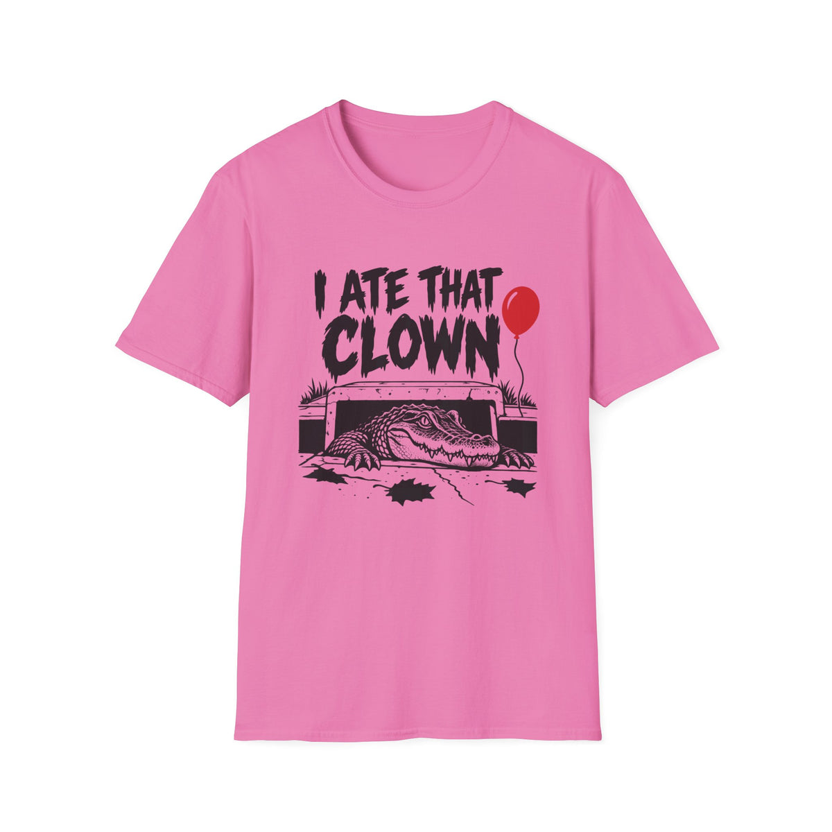 I Ate That Clown Gildan 64000 T-Shirt | Funny Horror Alligator Shirt | The Design Vault