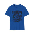 Fishing Is Time for the Soul Gildan 64000 T-Shirt -- Bass Graphic T-Shirt -- The Design Vault