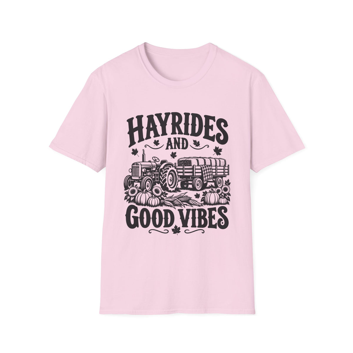Hayrides and Good Vibes Gildan 64000 T-Shirt | Fall Graphic Tee | The Design Vault