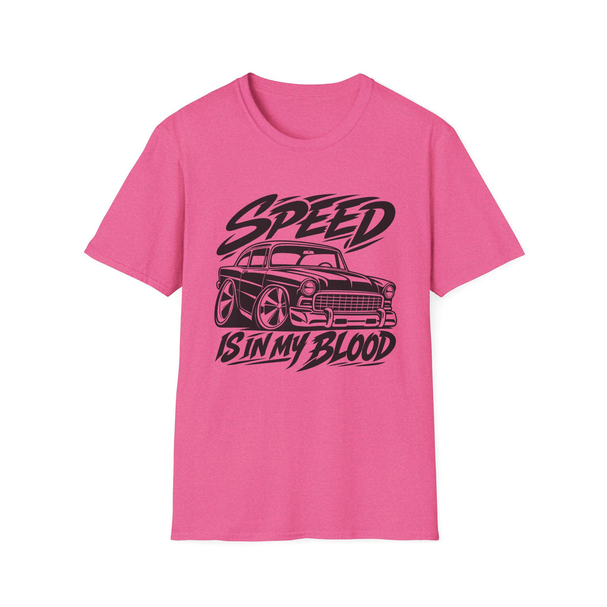 Speed Is In My Blood Gildan 64000 T-Shirt | Classic 55 Chevy | The Design Vault