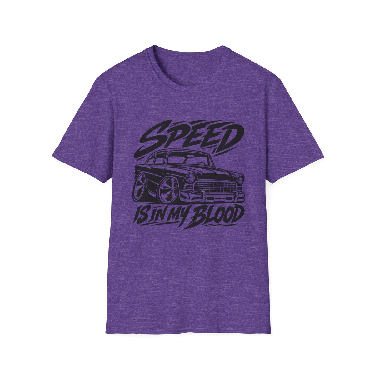 Speed Is In My Blood Gildan 64000 T-Shirt | Classic 55 Chevy | The Design Vault