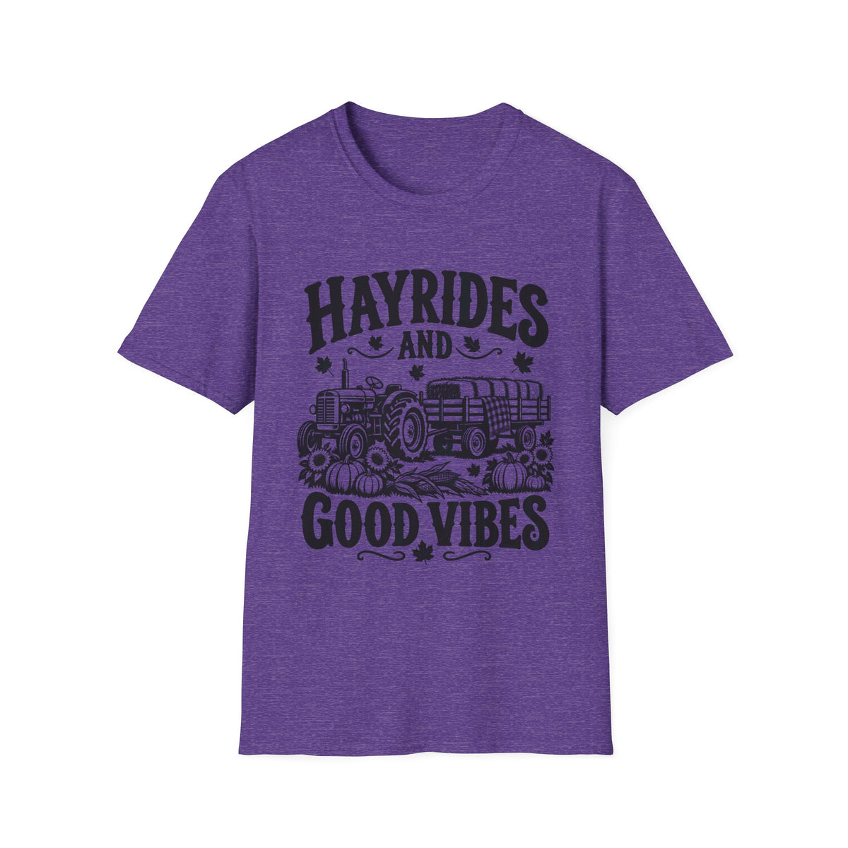Hayrides and Good Vibes Gildan 64000 T-Shirt | Fall Graphic Tee | The Design Vault