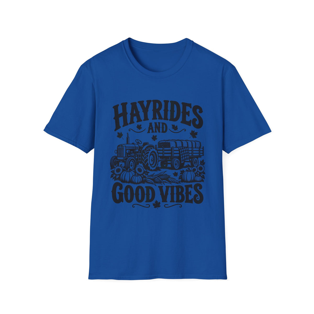 Hayrides and Good Vibes Gildan 64000 T-Shirt | Fall Graphic Tee | The Design Vault