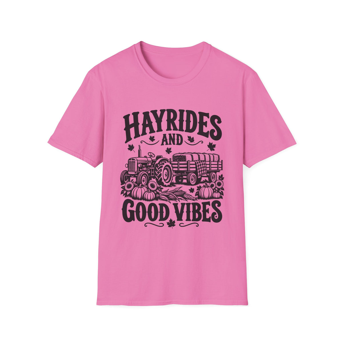 Hayrides and Good Vibes Gildan 64000 T-Shirt | Fall Graphic Tee | The Design Vault