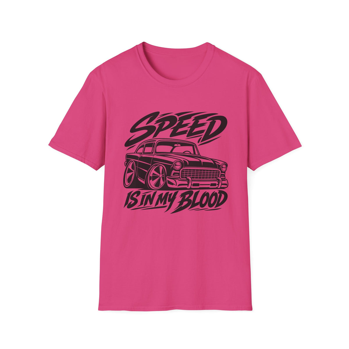 Speed Is In My Blood Gildan 64000 T-Shirt | Classic 55 Chevy | The Design Vault