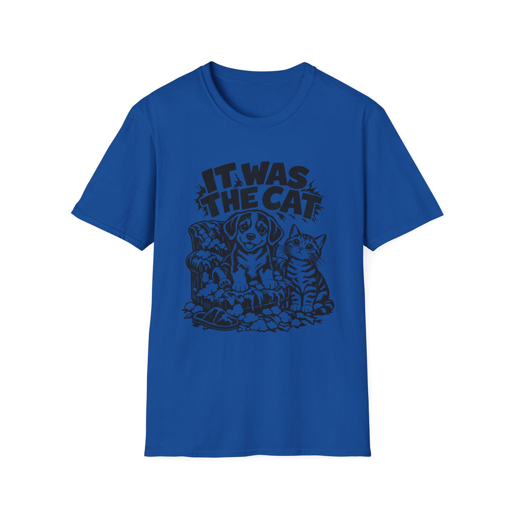 It Was the Cat Cat Gildan 64000 T-Shirt -- Cat/Dog Lover Graphic T-Shirt