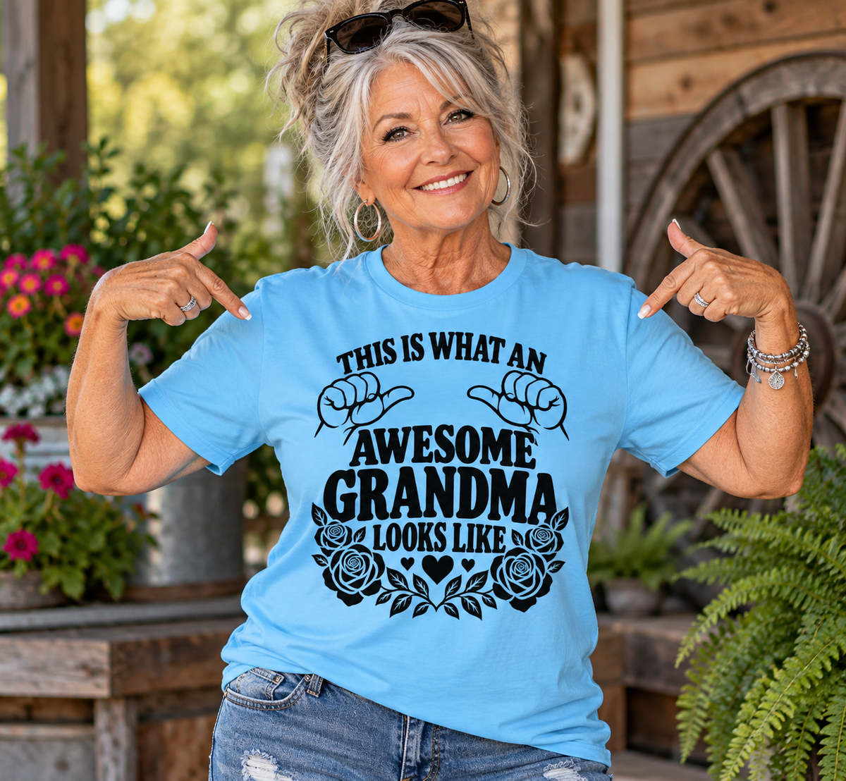 This Is What an Awesome Grandma Looks Like Gildan 64000 T-Shirt | The Design Vault