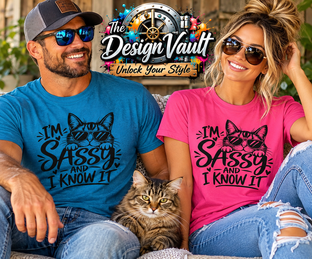 I'm Sassy and I Know It Cat Gildan 64000 T-Shirt | The Design Vault