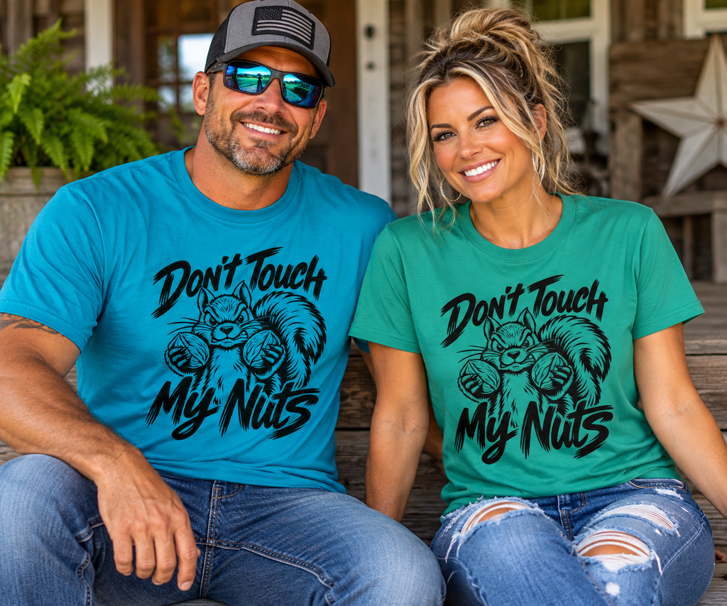 Don't Touch My Nuts Funny Squirrel T-Shirt | The Design Vault