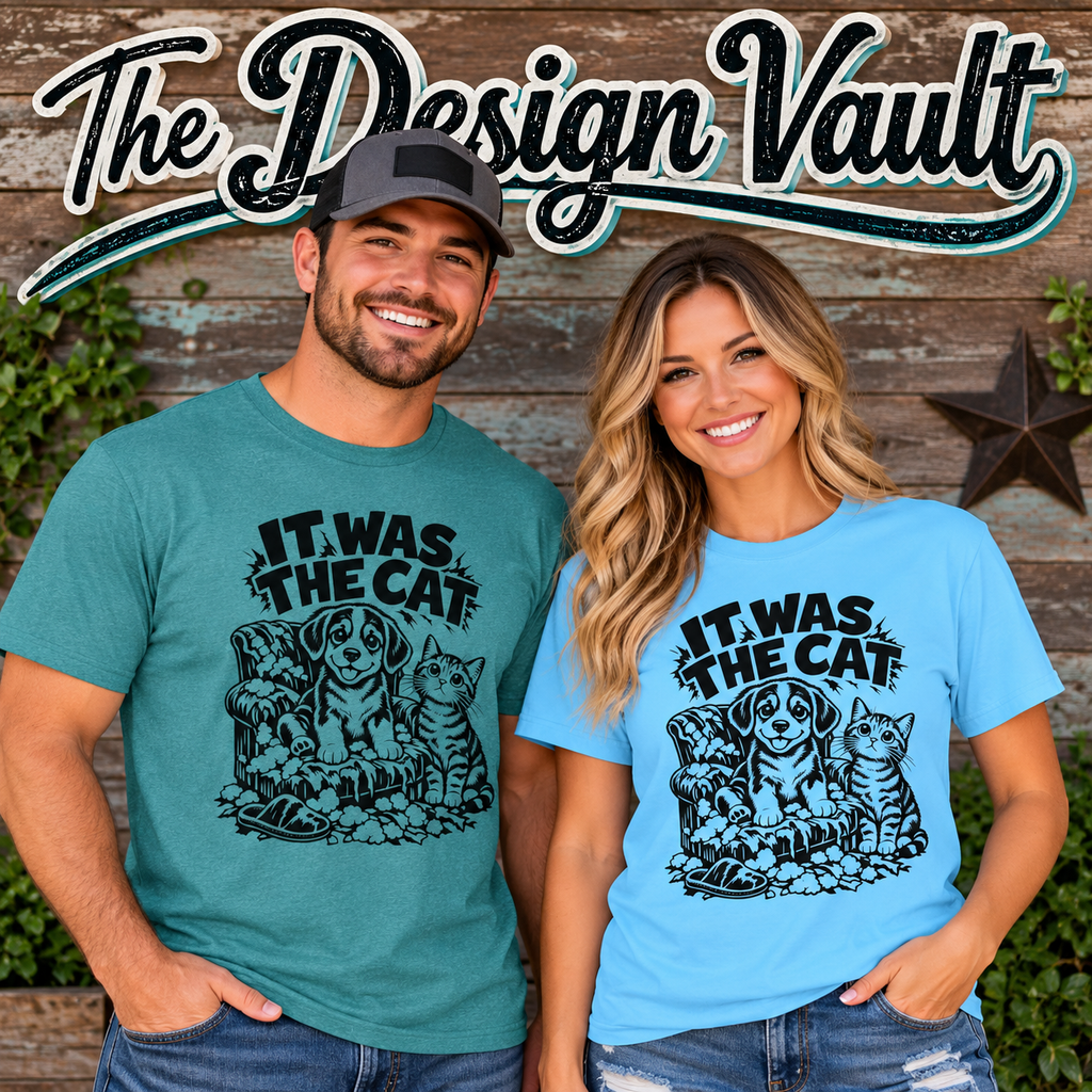 It Was the Cat Cat Gildan 64000 T-Shirt -- Cat/Dog Lover Graphic T-Shirt