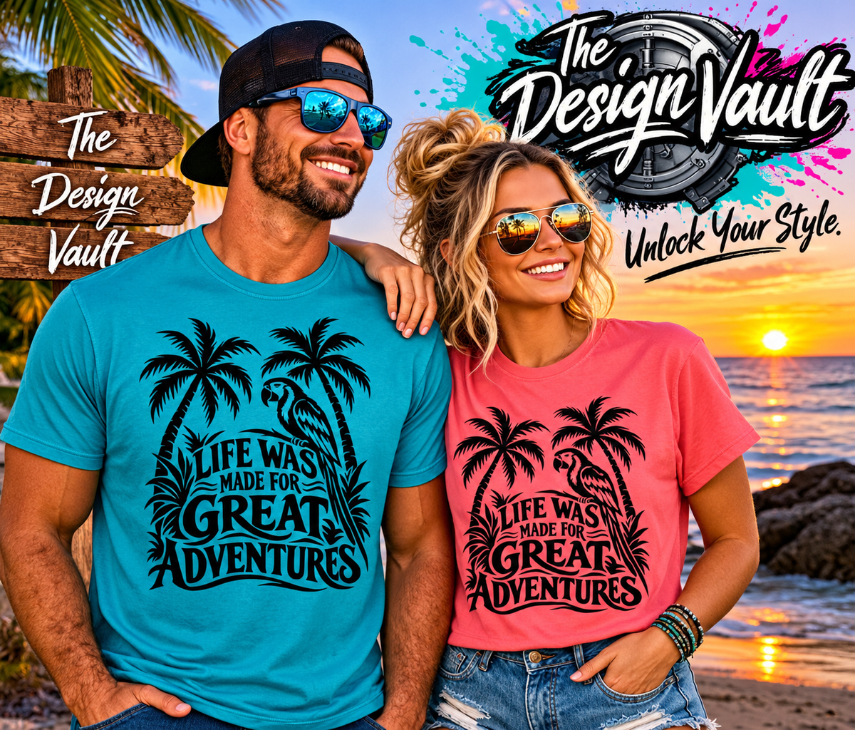 Life Was Made For Great Adventures Gildan 64000 T-Shirt